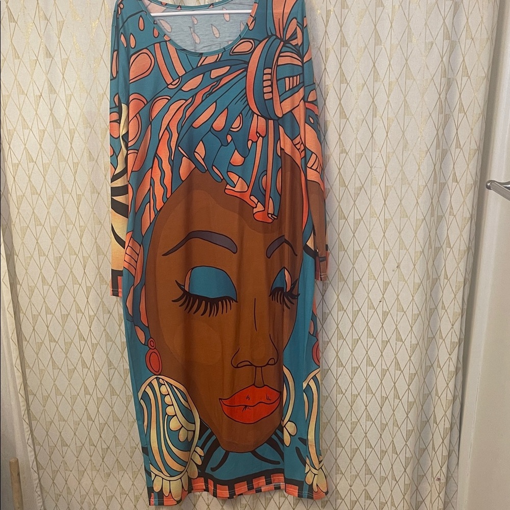 Colorful Graphic Maxi Dress